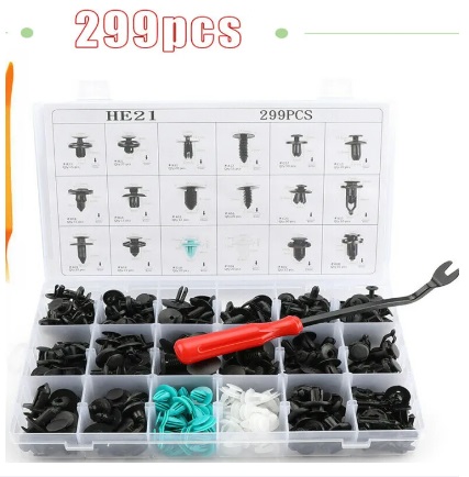 299 Clips Car Body Retainer Push Pin Fastener Trim Panel Moulding Assortment