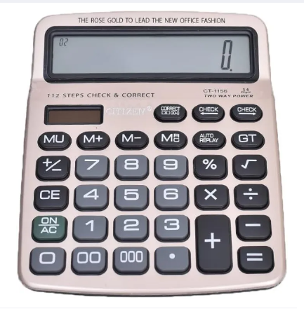 14 Digits Large Display Desktop New Design Calculator Battery And Solar Support CT-1156