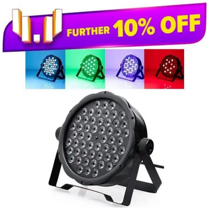 Aluminum Alloy LED Par 54x3W RGB LED Lighting DMX512 Projector Floodlight Can Wash DJ Stage Light Lighting Projector