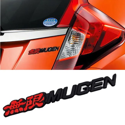 New Car Styling 3D Metal Chrome Zinc Alloy Emblem Car Body Badge Sticker Decal Auto Accessory for Honda Mugen Power
