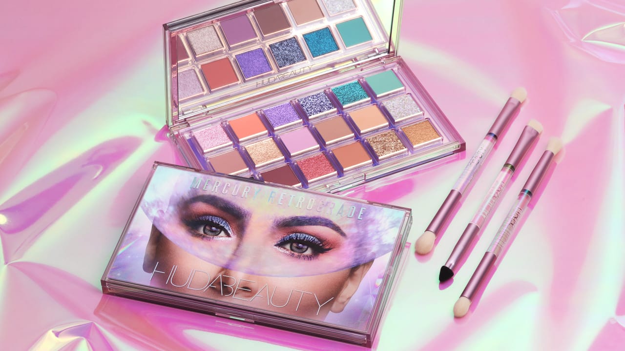 huda beauty mercury retrogarde eyeshadow palette set of 18