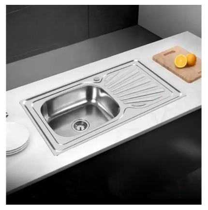 36*18 Stainless Steel Kitchen Sink Slot Rectangular Single Basin With Plate Drain Dish Basin Basket Pip Remote Control Accessories