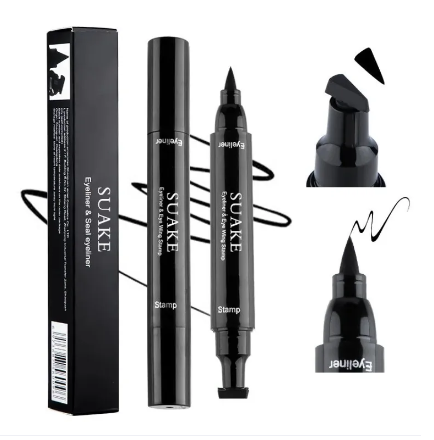 Suake Waterproof Liquid Seal 2 in 1 P Eyeliner pen For Women