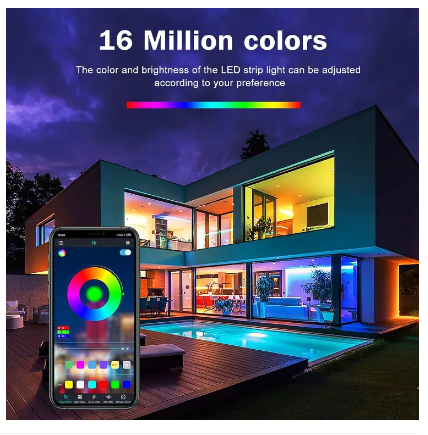LED Strips Lights 5M RGB Lights Strip with Remote and APP Control for Home Decoration Kitchen Bar Party