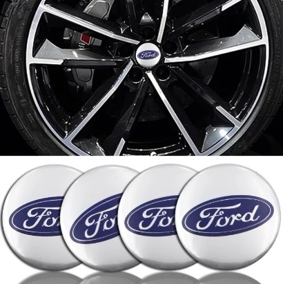 4pcs Car Wheel Center Cap Car Wheel Car Badge Emblem Sticker for Ford