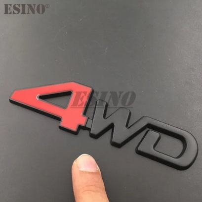 Car Styling 3D 4WD 4 Wheel Drive Offroad 4 x 4 Car Metal Alloy Trunk Fender Adhensive Badge Body Tailgate Displaceme Emblem