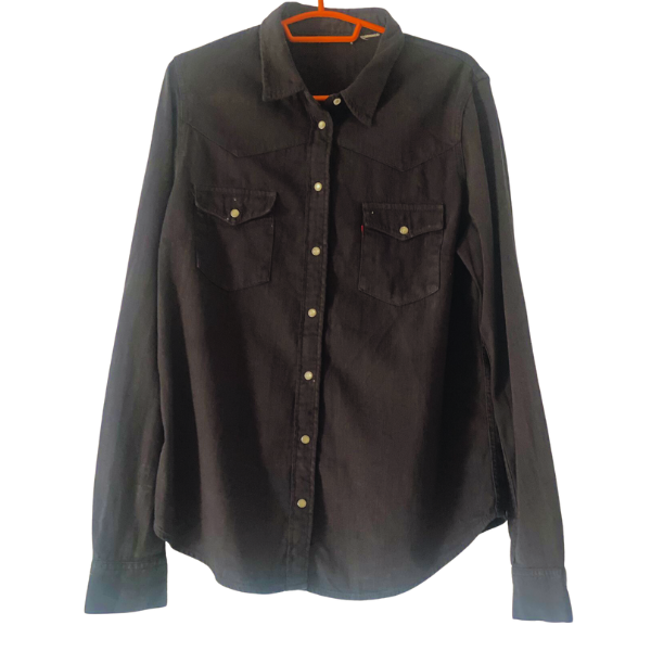 Black Denim Shirt for women | size L