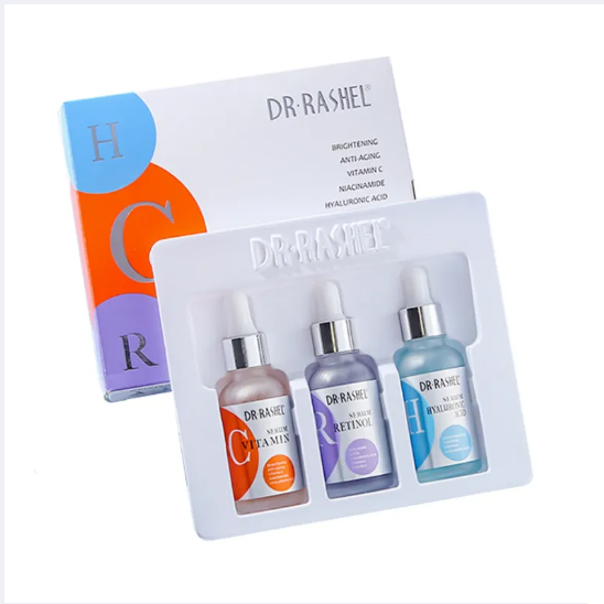 Dr.Rashel - 3 In 1 Complete Facial Serum Set - Vitamin C Serum / Retinol Serum / Hyaluronic Acid Serum