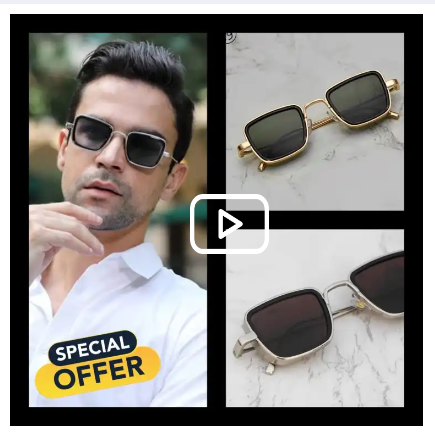 Rich golden Fashion Metal Sunglasses For Men & Women Premium Brand Design Sunglasses