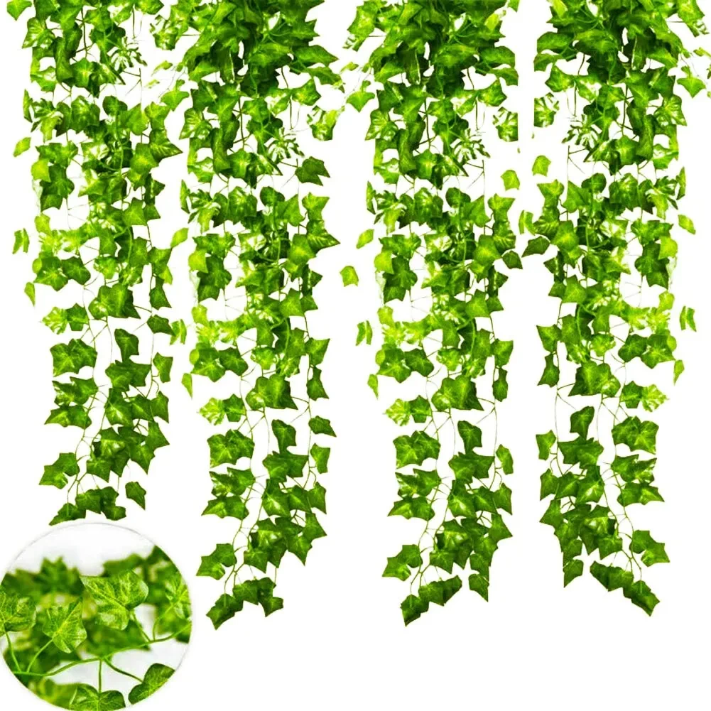 6pcs Artificial Hanging Plant Fake Vine Ivy Leaf Greenery Garland ...