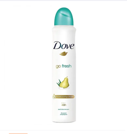 Dove Go Fresh Pear & Aloe Vera Scent 0% Alchohol Deodorant Spray 250 Ml.