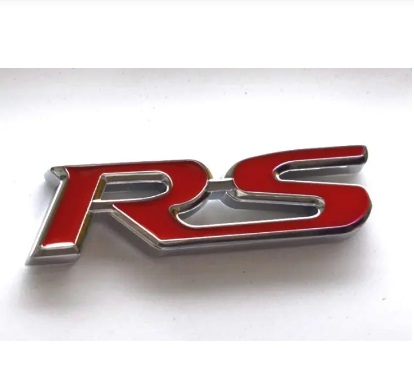 Metal Car Modification RS Badge Car Logo - RED