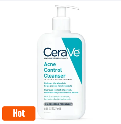 CeraVe Acne Control Cleanser 2% Salicylic Acid Acne Treatment 237ml