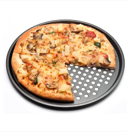 Pizza Pan for Oven, 12 inch Nonstick Pizza Pans, Carbon Steel Pizza Pan with Holes, Pizza Baking Pan for Oven Baking Supplies, for Home Baking Kitchen Oven Restaurant
