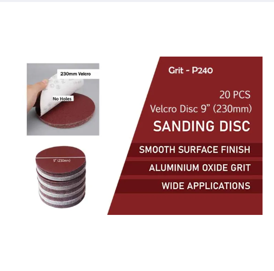 Velcro Disc Sanding Disc 230mm (9 inc) 240# (20 Pack)