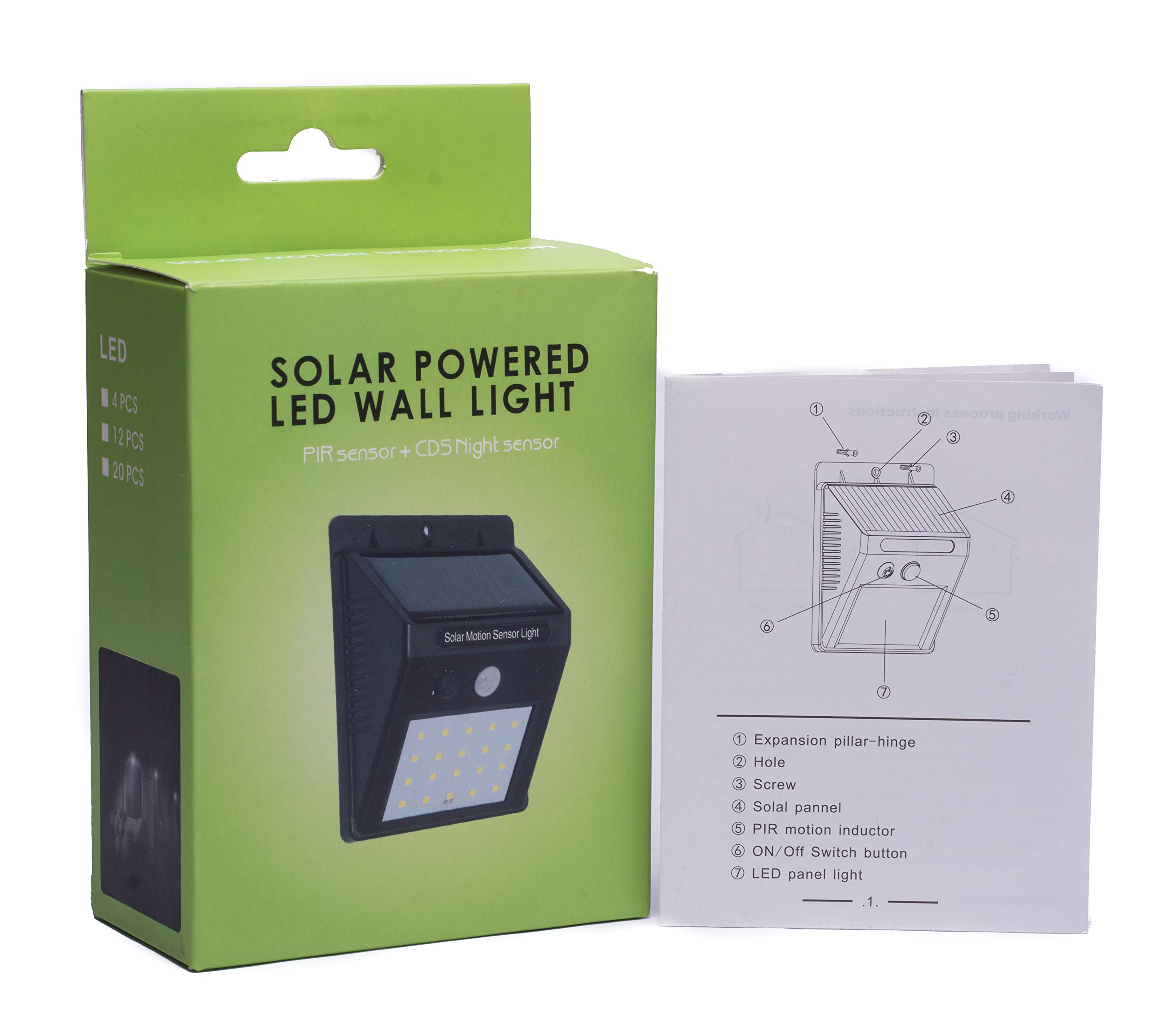 Sensor Light Outdoor Solar Light 30LED Solar Wall Lamp Waterproof PIR Motion Sensor Garden Light Solar Powered Sunlight Street lamp- 30 LED Light