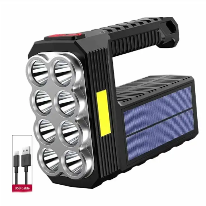 Flashlight Headlamp 8 LED Side Light COB Rechar-geable USB Glare Flas-hlight 4 Modes High-power Flas-hlight