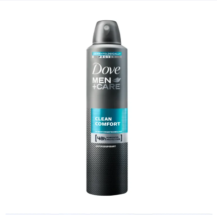 Dove Clean Comfort Aerosol Antiperspirant Deodorant 250ml For Men