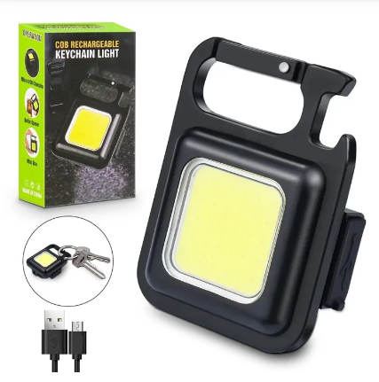 6 in 1 Mini Led Keychain Flashlight COB Rechargeable