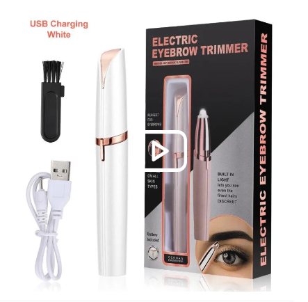 Rechargeable Flawless Eyebrow Hair Remover- Finishing Touch Hair Remover Machine - Original Facial Hair Remover - Rechargeable Eyes Brow And Hair Remover - Electric Trimmer Epilator-Eyebrow Trimmer Pe