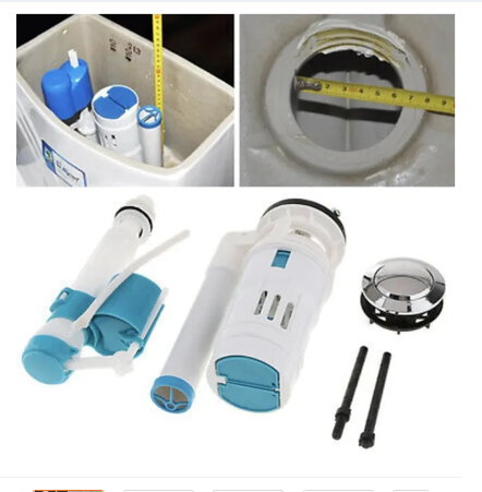 Toilet Tank Kits Cistern Toilet Fill Parts Water Drain Flush Valve Button Set Repair Fittings Bathroom Fixture Toilet Accessory