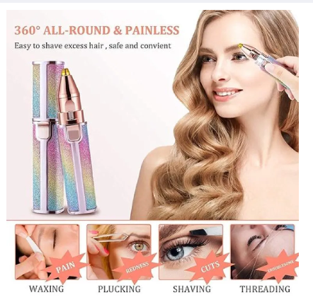 Rechargeable 2 in 1 Eyebrow Trimmer And Face Body Hair Remover