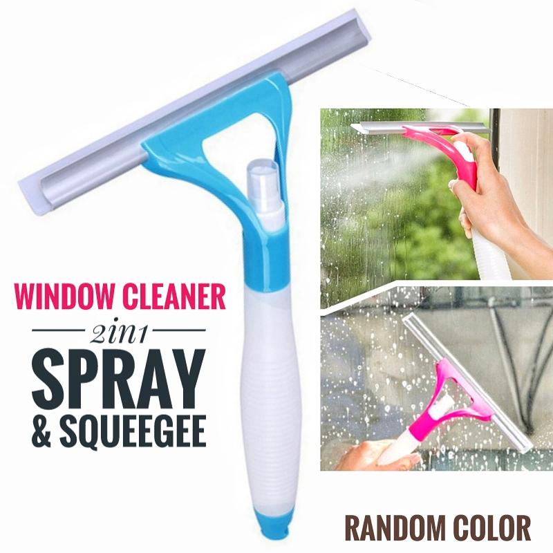 Glass Spray Window Clean and Car Window Cleaner Spray Type Cleaning Brush Spray Wiper Brush Shave Car Window Cleaner Brush (Multicolour)