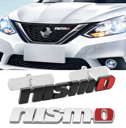 1PC Car Styling 3D Metal Front Hood Grille Badge Emblem Rear Tail Sticker Decal For Nissan Nismo