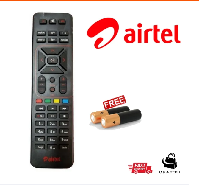 Airtel DTH Remote Controller & Free Batteries