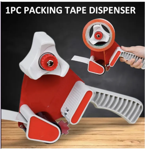 Packing Tape Dispenser Tool Sealing Roll Cutter Holds Plastic Packaging Parcel Cutter Machine Manual Sealing Tape Holder Tools + FREE TAPE