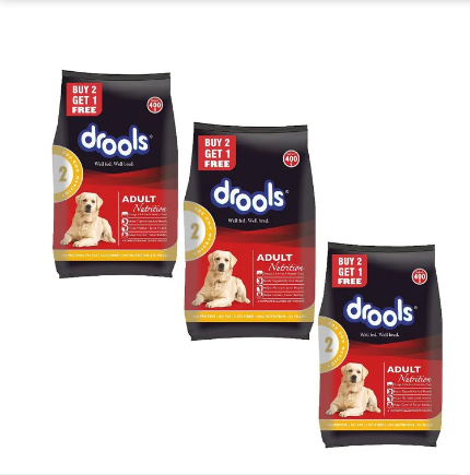Drools Dog Food (Adult) Real Chicken 400g X 3 (Buy 2 Get 1 Free)