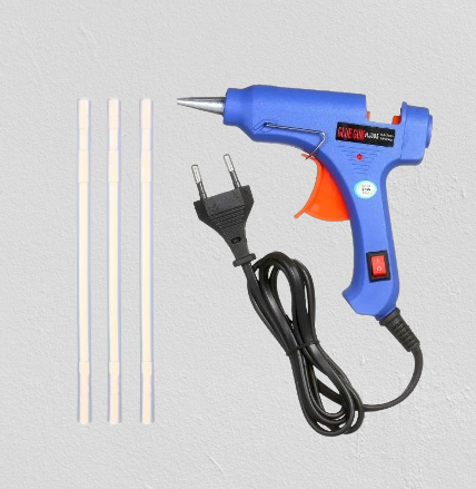 Professional Hot Melt Glue Gun with 3 Free sticks - 110 - 240V - Safety Switch