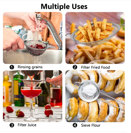 3 Pcs3 Pcs3 Pcs Mini Mesh Stainless Steel Strainer Set Kitchen Food Strainers 8,10,12CMStrainer Set Kitchen Food Strainers 8,10,12CM Strainer Set Kitchen Food Strainers 8,10,12CM