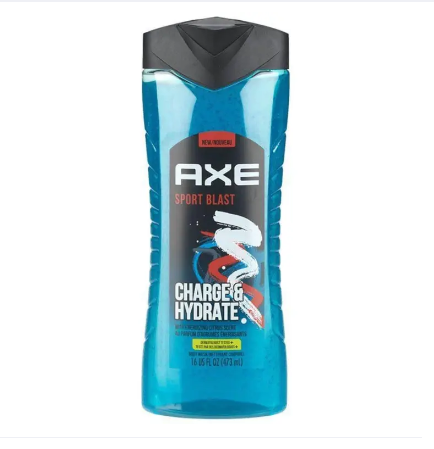 Axe Sport Blast Charge & Hydrate Body Wash Add to your skin care regimen to body wash wash away odor and smell refreshed with our first Dual Action & and instantly hydrate with energizing citrus.